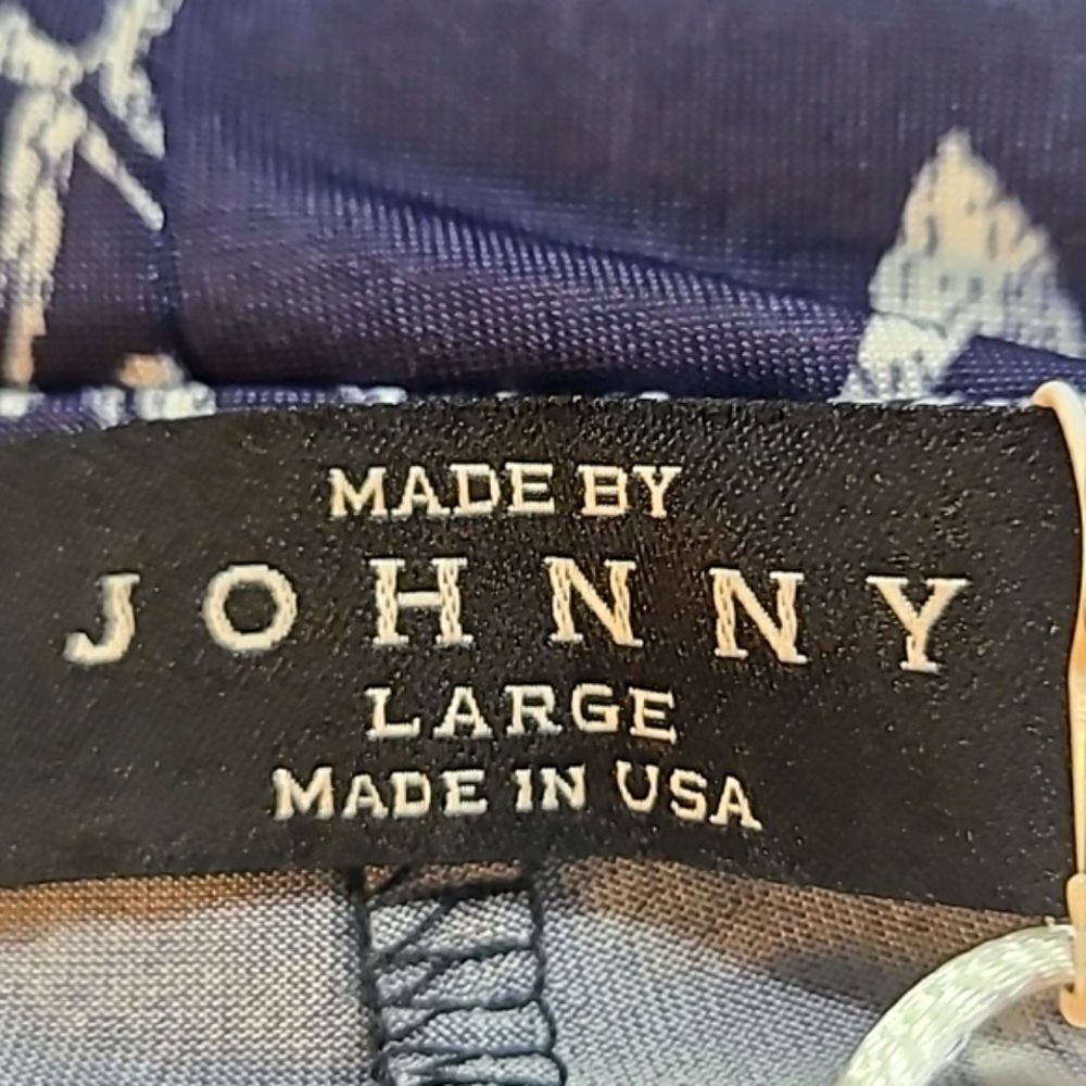 Made by Johnny- Johnny Was Blue & White Floral Asymmetrical Top, Size Large, NWT - Picture 9 of 10